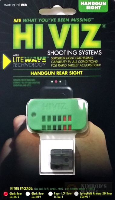HI-VIZ LiteWave Rear Sight for Glock 9mm, 40S&W, 357 Sig 