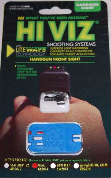 HI-VIZ LiteWave Front Sight for Glock Pistols