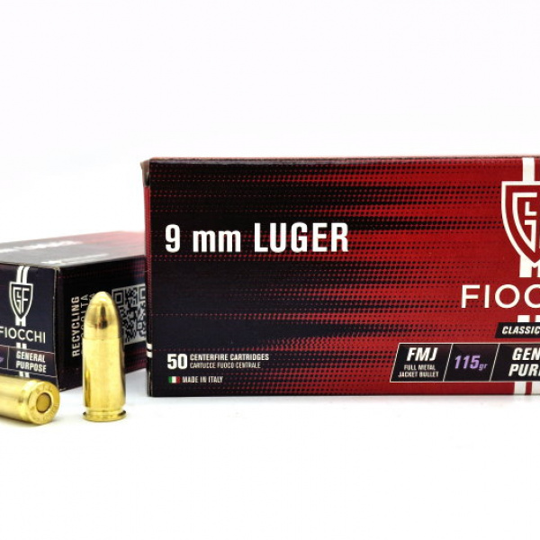CARTRIDGE FIOCCHI 9x19 FMJ 115gr