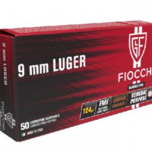 CARTRIDGE FIOCCHI 9x19 FMJ 124gr