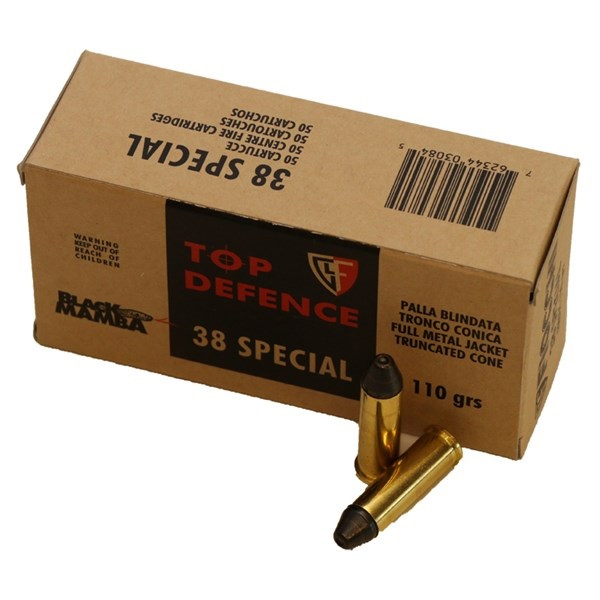 ПАТРОНЫ FIOCCHI .38Special Black Mamba FMJTC 110gr