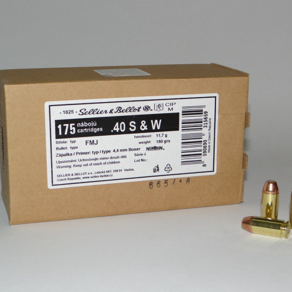 CARTRIDGE SELLIER & BELLOT .40S&W FMJ 180gr