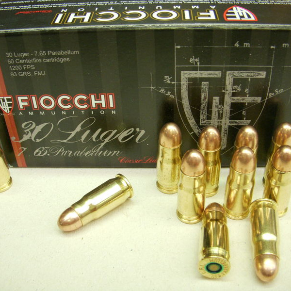 CARTRIDGE FIOCCHI 7.65 Parabellum FMJ 93 grs.