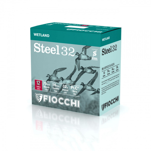 SHOTSHELL FIOCCHI STEEL SHOT 12/70/16 - 3.3mm, 32g
