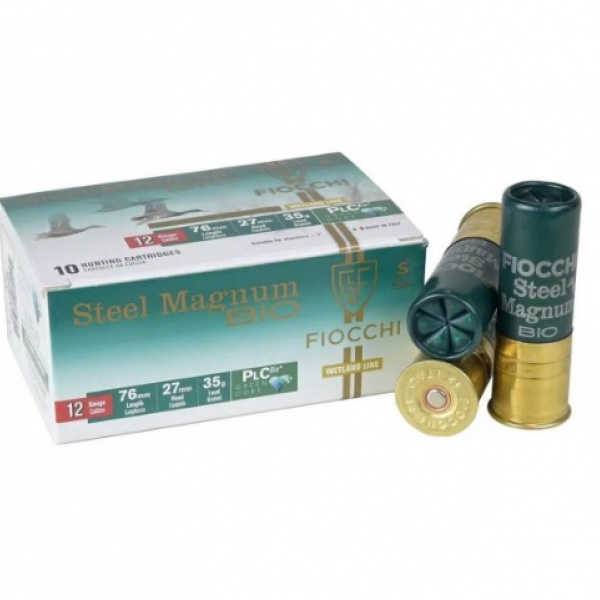 SHOTSHELL FIOCCHI STEEL MAGNUM BIO 12/76/27 - 3.9mm - 0, 35g