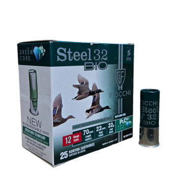 SHOTSHELL FIOCCHI STEEL SHOT 12/70/22 - 3.5mm - 2, 32g