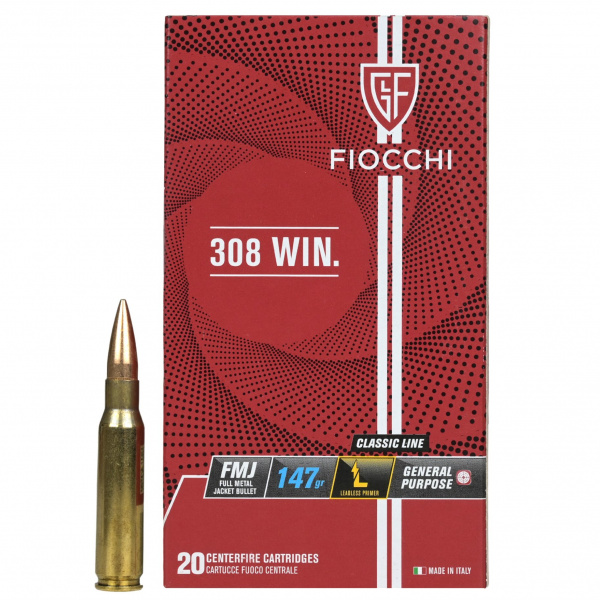 ПАТРОНЫ FIOCCHI .308WIN FMJ 147gr