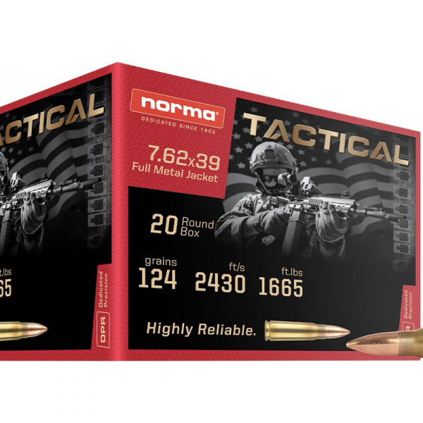 ПАТРОНЫ Norma 7.62X39 FMJ 124gr