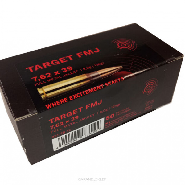Патроны Geco 7.62X39 FMJ 124gr