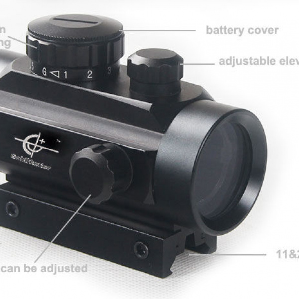 1X40 Red Green Dot Scope Sight 11mm/20mm picatinny/Weaver Rail Mount for Rifle
