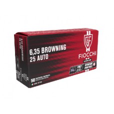 CARTRIDGE FIOCCHI .25AUTO (6.35 Browning) 50gr